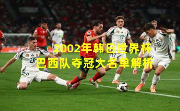 2002年韩日世界杯巴西队夺冠大名单解析